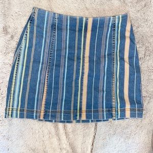 Multicolored Pinstripe Skirt